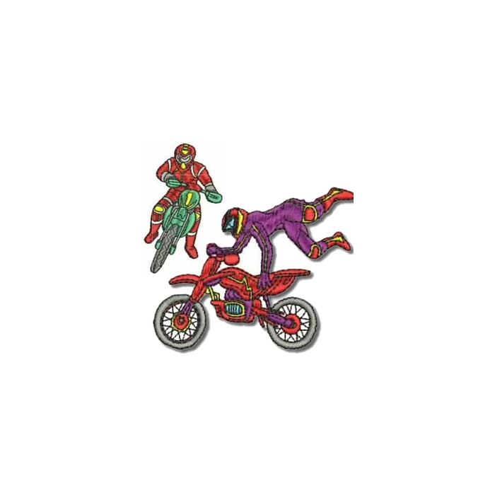 Embroidery Design Motocross 3 Sizes Enduro Machine 