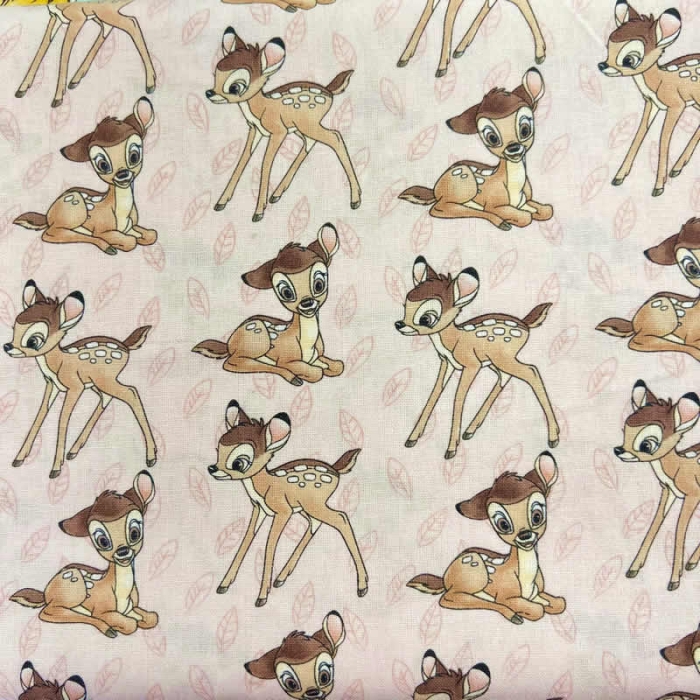 Disney's Neutral Pink Bambi Cotton Fabric