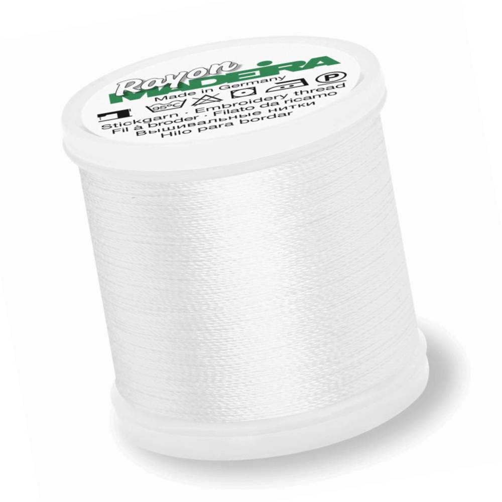 Madeira Rayon 1001 Super White Embroidery Thread 5500 — SPSI Inc.