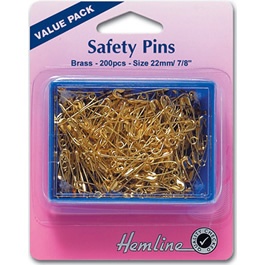 large gold safety pins